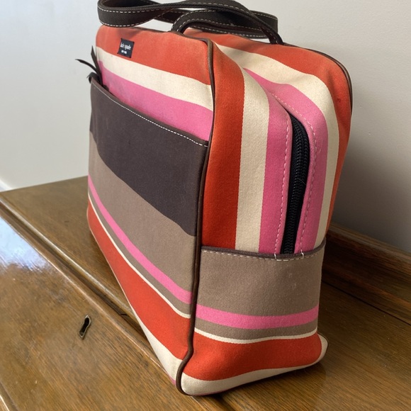 Authentic kate spade luggage stripe Madison EUC - Picture 2 of 10